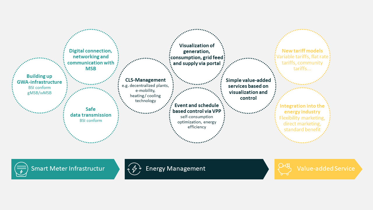 New business model for utilities on the basis of a smart meter infrastructure combined with advanced energy management solutions